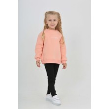 Toontoy Kız Çocuk Nakışlı Bisiklet Yaka Reglan Kol  Sweatshırt 24909