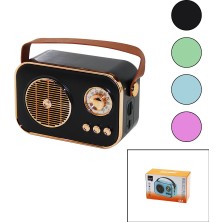 Pileli Store M4 Portable Wireless Hoparlör - Speaker Işıklı USB Şarjlı Renkli Kasa - Bronz Çerçeveusb - Dc