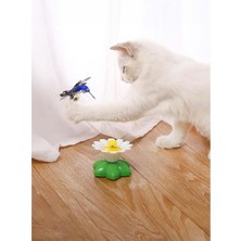 Petdost Çiçek Tabanlı Uçan Kuşlu Kedi Oyuncağı