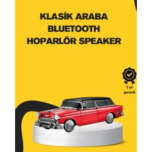 Pileli Store Vintage Tasarımlı LED Işıklı Bluetooth Hoparlör 10W