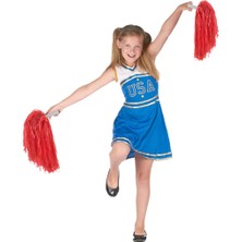 Pileli Store Kırmızı Renk Gösteri Ponponu