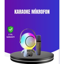 Pileli Store Rgb Işıklı Astronot Bluetooth Hoparlör Karaoke Mikrofonlu