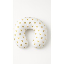 Jaju Baby %100 Pamuklu Gold Mickey Emzirme Yastığı – Ergonomik, Yumuşak Elyaf Dolgu, Yıkanabilir Kılıf