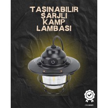 Pileli Store Kamp ve Bahçe Için Retro LED Fener – Sıcak Işık, Uzun Ömürlü Batarya