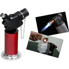 Pileli Store Pürmüz Çakmak Kapaklı 1300 Derece Gazlı Pürmüz Çakmak Alev Isı Tabancası