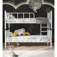 Missidea Zambak Ayrılabilir Fonksiyonel Metal Ranza Beyaz 90X200 Cm.