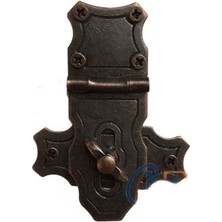 Pileli Store Dekoratif Anahtarlı Sandık Askısı - 40X55MM, Oksit, 1 Adet