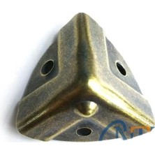 Pileli Store Dekoratif, Kutu, Sandık Köşesi - 35X22 Mm, Küçük, Antik, 100 Adet