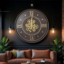 Pileli Store Çarklı Duvar Saati 55 cm