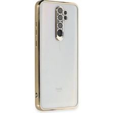 Pileli Store  Xiaomi Redmi Note 8 Pro Kılıf Razer Lensli Silikon - Gold