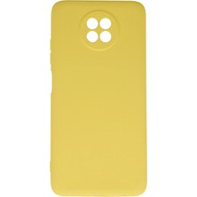 Pileli Store  Xiaomi Redmi Note 9 5g Kılıf Nano Içi Kadife Silikon - Sarı
