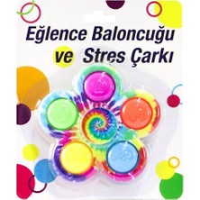 Pileli Store Pop It Renkli Stres Çarkı