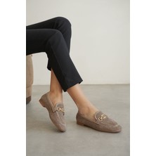 Fresco Scarfs Kadın Süet Vizon Günlük Ayakkabı TR27MS02D