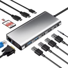 Pileli Store ZR610 Type-C 12 In 1 Çift Hdmı