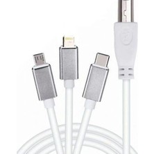 Pileli Store ZR362 Ads 501 Type-C 3 In 1 Yazıcı Kablosu