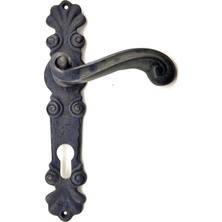 Pileli Store Antika Tarz Dekoratif Pirinç Okyanus Banyo Kapı Kolu - 230X46 Mm, Oksit