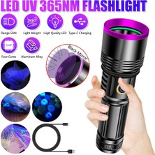 Pileli Store F.b.ı F-365 Uv 20W Şarjlı 26650 Pilli Profesyonel El Feneri