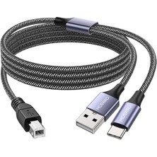 Pileli Store ZR361 Ads 501 Type-C 2 In 1 Yazıcı Kablosu
