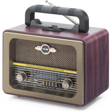 Pileli Store Bluetooth Nostaljik Hoparlör Fm 23.5 x 12 x 19 cm NS8073BT