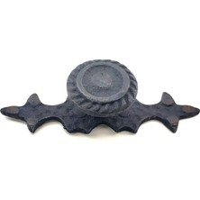 Pileli Store Antika Tarz Dekoratif Pirinç Çizgili Düğme - 25X80 Mm, Oksit