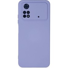 Pileli Store  Xiaomi Poco M4 Pro 4g Kılıf Nano Içi Kadife Silikon - Lila
