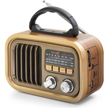 Pileli Store Bluetooth Nostaljik Hoparlör Fm 18.4 x 8.9 x 13.4 cm NS7771BT