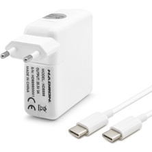 Pileli Store 20.3V 3A 61W Laptop Adaptörü - Type-C - Asus Dell Uyumlu - Beyaz HD8898