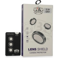 Pileli Store  Samsung Galaxy S24 Bilvis Titan Kamera Lens - Titan Gri