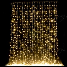 Pileli Store 3 x 3 Perde LED Sarı Işık MZ126