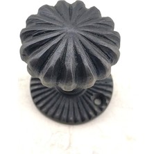 Pileli Store Antika Tarz Dekoratif Pirinç Açarlı Kapı Babası - 50MM, Oksit