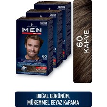 Schwarzkopf Men Perfect Erkek Saç Boyası 60 Kahve 3 Adet Besleyici Etki ile Doğal Görünüm
