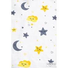 More Home Çok Amaçlı Müslin Örtü, Müslin Bebek Battaniyesi, %100 Pamuk Tek Katlı Müslin Bez, 90x90 Cm