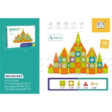 Pileli Store 03-CH1044 5,5 cm Manyetik Bloklar 79 Pcs