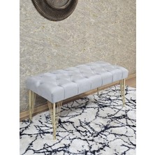 Sevinç Mobilya Gold Tel Ayaklı 90 cm Puf Bench - Puf - Bench - Kasalı Oturak - Oturak - Yatak Ucu Puf