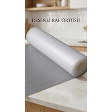 Pileli Store Şeffaf Kaymaz Raf ve Çekmece Örtüsü 45X300 cm Dolap Içi Koruma