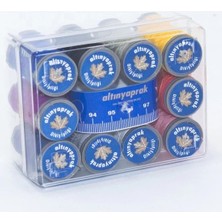 Pileli Store Altın Yaprak Mezuralı Dikiş Ipliği Seti 10'lu Kutulu