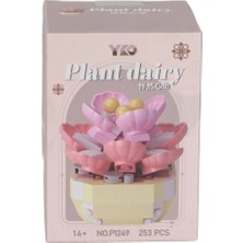 Pileli Store P1249 Panlos Simülasyon Çiçek Serisi 253 Parça Block Oyuncak