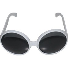 Pileli Store 80 Li Yıllar Beyaz Renk Nostalji Yeşilçam Parti Gözlüğü