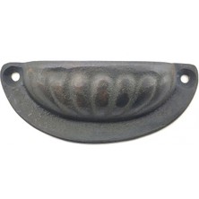 Pileli Store Eco Lounge Antika Tarz Dekoratif Pirinç Istiridye Tas Mobilya Kulbu - 37X87 Mm, Oksit