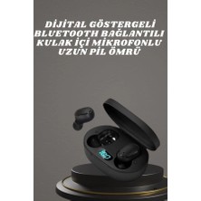 Pileli Store Kulaklık Dijital Göstergeli Bluetooth Bağlantılı Kablosuz Kulak Içi Mikrofonlu Dokunmatik Kon