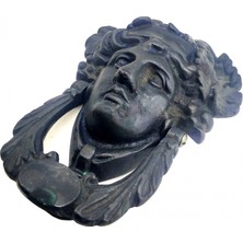 Pileli Store Eco Lounge Antika Tarz Dekoratif Pirinç Sezar Kapı Tokmağı, Taktak - Oksit