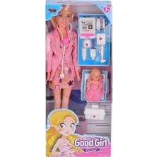 Pileli Store WG-115225A Aksesuarlı Doktor Bebek 29 cm -Vardem
