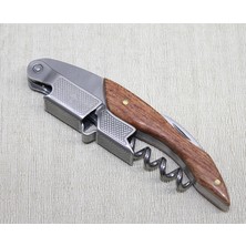 Pileli Store Ahşap Paslanmaz Çelik Tirbuşon Açacak