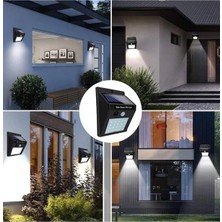 Pileli Store Güneş Enerjili Sensörlü Duvar Lambası Bahçe Lamba Suya Dayanıklı Bahçe Aydınlatma