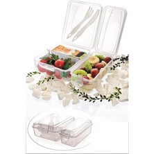 Pileli Store Takeaway Ergonomik Asorti Çatal Bıçaklı Pratik Yoğurt Saklama Kabı