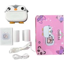 Pileli Store Çocuklara Özel Şirin Tasarımlı Mini Fotoğraf Yazıcısı 3 Adet Rulo Hediyeli
