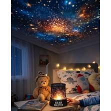 Pileli Store LED Yıldız Projeksiyon Lambası Romantik Oda Atmosfer Işığı