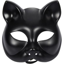 Pileli Store Siyah Renk Lüks Kedi Maskesi