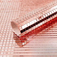 Pileli Store Yumurcak Shop® Kare Bronz Cam Mozaik Fayans Çıkartmaları El Işi Kare Cam Fayans Kendinden Yap�