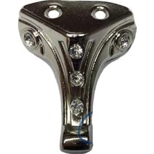 Pileli Store Eco Lounge Moda Taşlı Ahşap, Mdf, Sunta Sandık Ayağı, Kutu Ayak 3,5 cm - Nikel